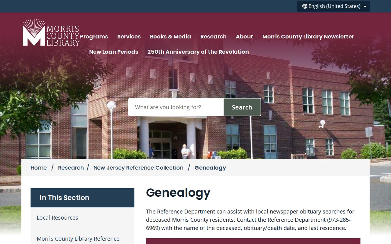 Montville city directory Morris County Library genealogy service