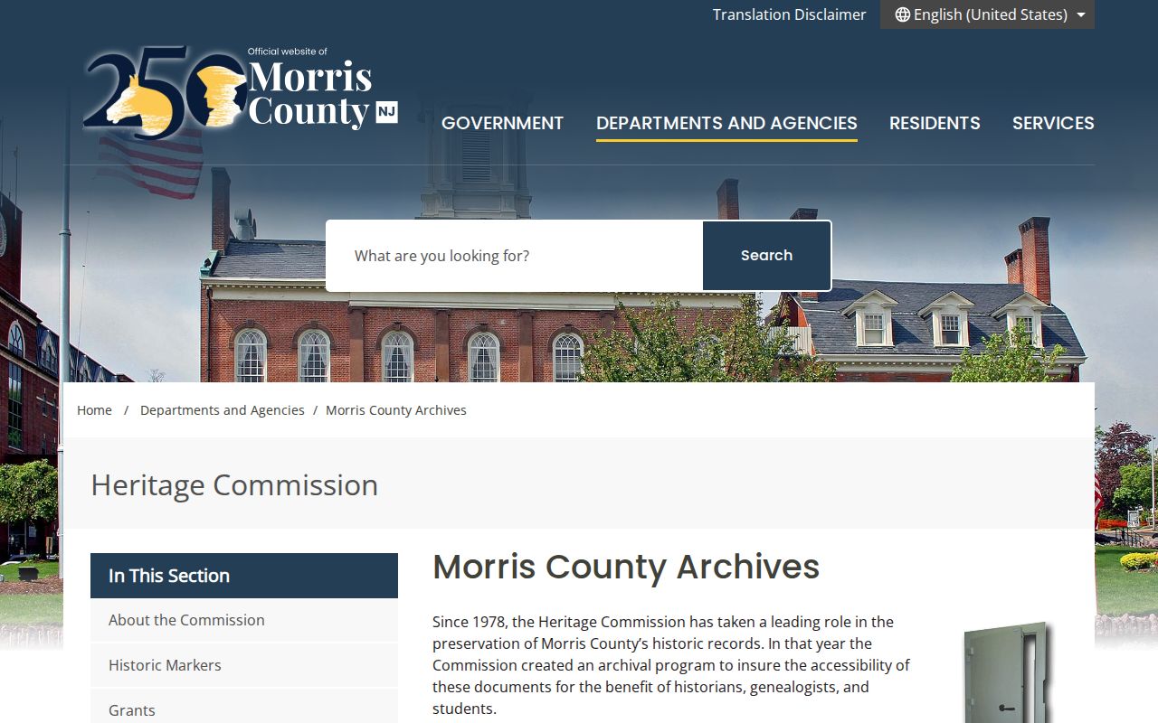 Montville previous residents Morris County Archives research records